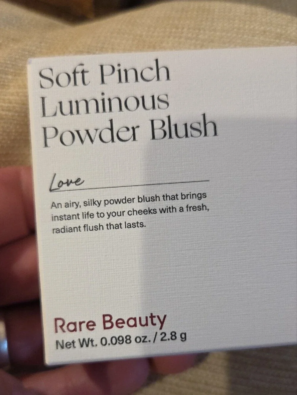 Rare Beauty Soft Pinch Luminous Powder Blush - Love NIB